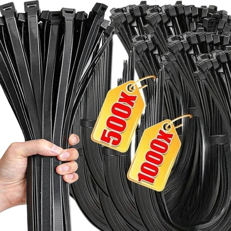 Strong Nylon Cable Tie Self-locking Cord Ties Adjustable Cables Fastening Loop Home Office Organizer Plastic Wire Zip Ties Wraps