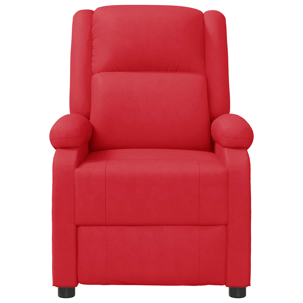 Massage Chair Red Artificial Leather