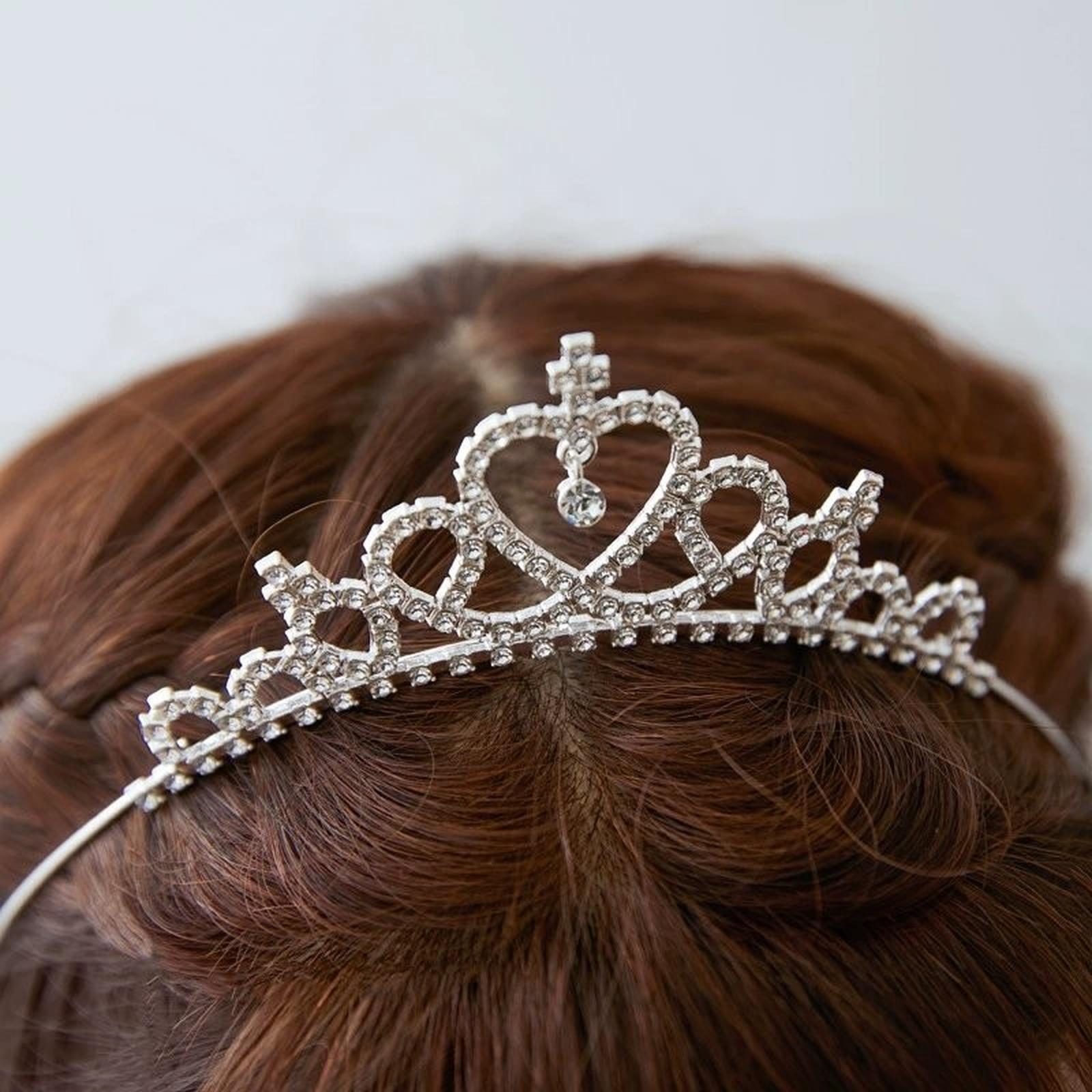 

Детская тиара с кристаллами, милая принцессина повязка для волос One Size