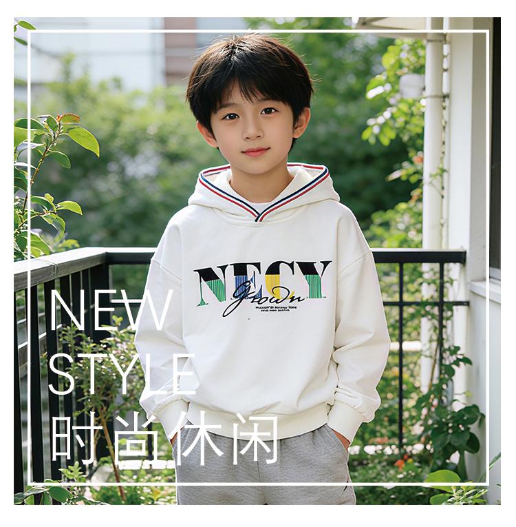 Boys' Hooded Sweatshirt, Spring New Style, Children's Sports Top, Fashionable and Stylish for Boys