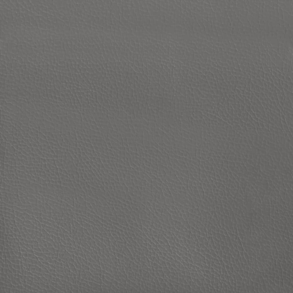 Bed Frame with Headboard Grey 140 x 200 cm Artificial Leather