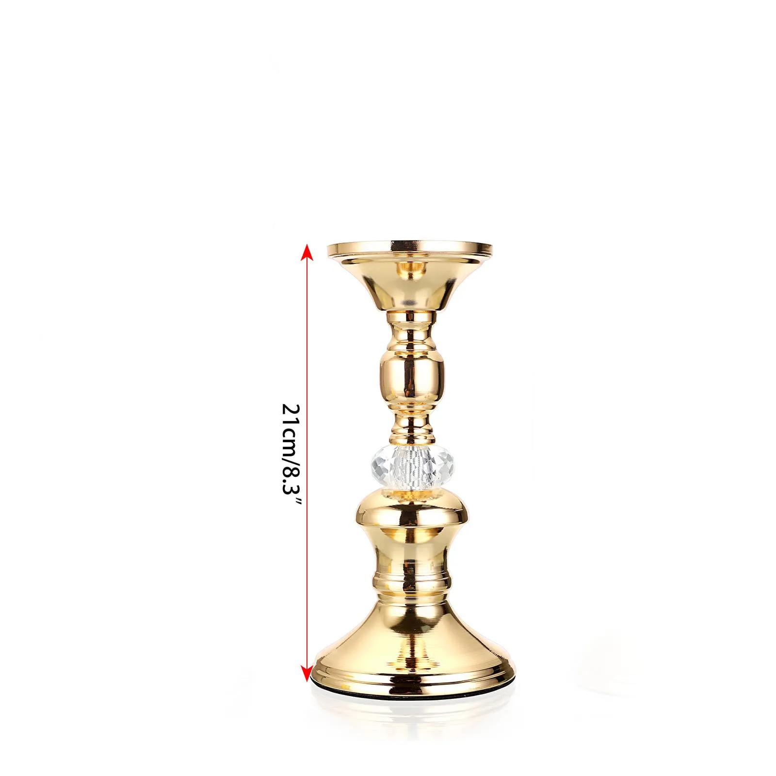 

New European Retro Gold Electroplated Iron Candlestick Wedding Prop, Scented Candle Cup Table, Light Luxury Display