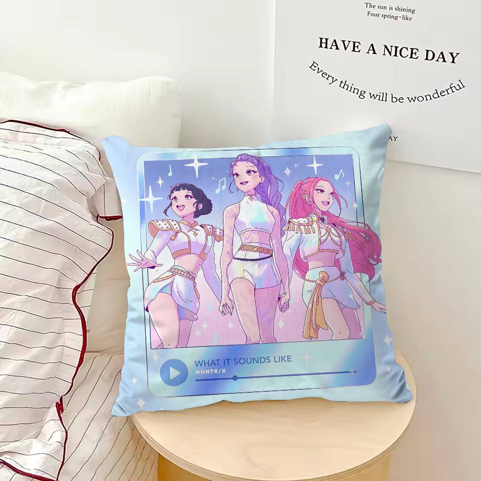 KPop Demon H-Hunters Pop Pillow Case Good Printing Pillowcase Living Room Sofa Cushion Cover Bedroom Room Decor
