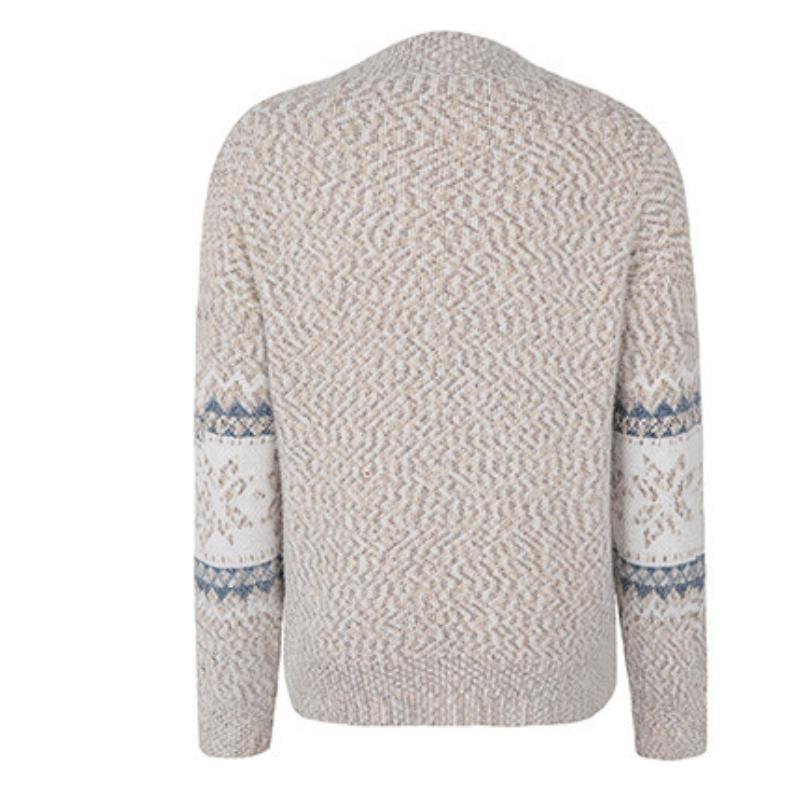 2024 Autumn and Winter Fashion Christmas Snowflake Pattern Semi-turtleneck Sweater Pullover Women's Clothing