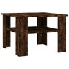815264 vidaXL Table basse Chêne fumé 60x60x42 cm Bois d'ingénierie