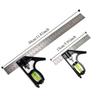 Stainless Steel Angle Square Measuring Tools Durable Aluminium Alloy Angle Measuring Tool 45/90 Degree Angle Precise Angle Ruler