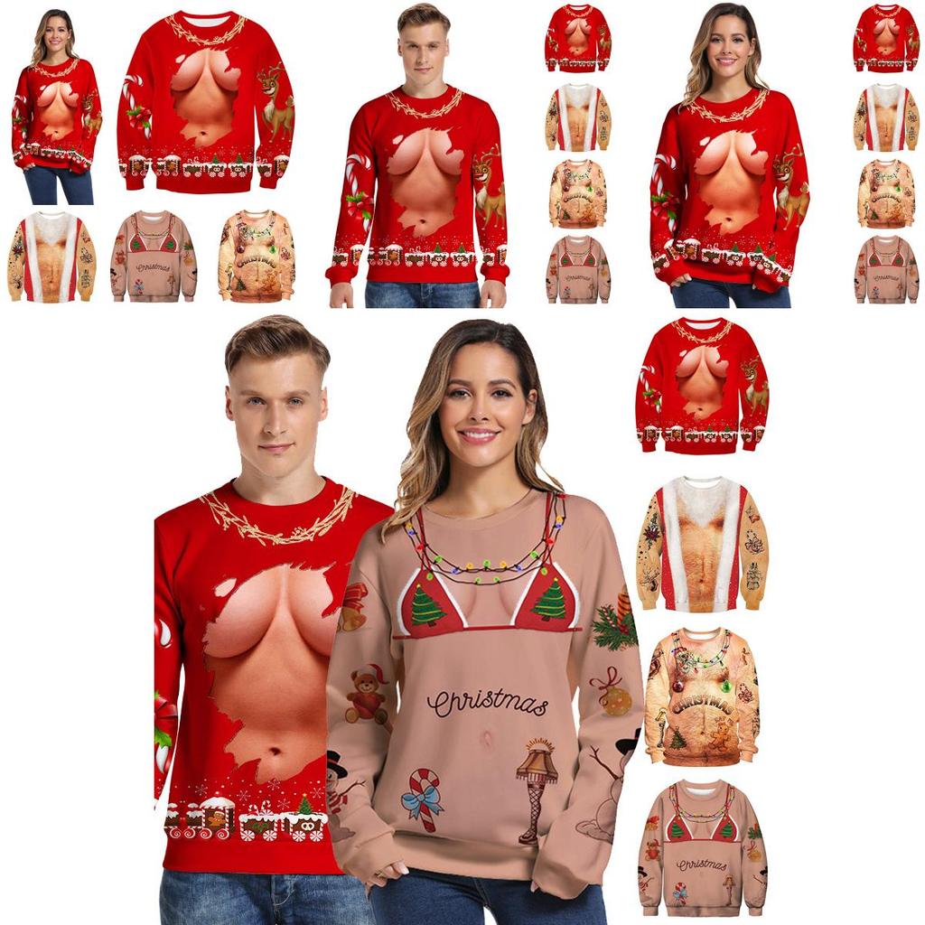 Cozy Mens Christmas 3d Graphic Print Pullover Hoodie Sweatshirt For Festive Celebrations