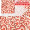 2D Flat Printing  2pcs Heart Cascade Fashionable Modern Curtains Yarn Curtains Decorations Inside Ldeal for Living Room   Bedroom