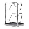 Countertop Pot Lid Holder Stainless Steel Cutting Board Organizer Pot Pan Lids Rack for Kitchen