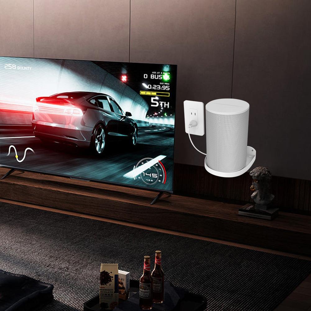 For Sonos Era 100 Speaker Wall Mount Stand Space Saving Built-in Cable Management Smart Speaker Hanger Reserved Charging Port