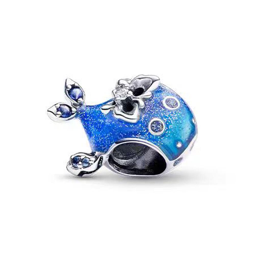 New Copper Blue Ocean Underwater World Charm Bead Fit Original Bracelet & Necklaces Copper Jewelry Party Gift