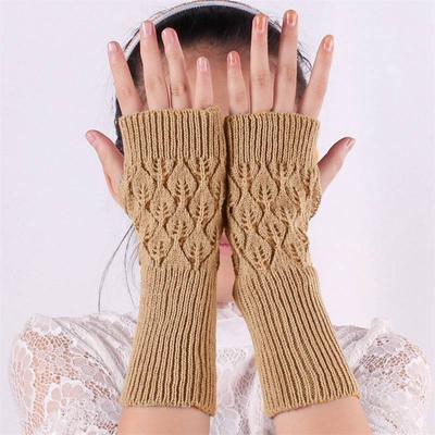 Cover Knitting Wool Half Finger Finger Gloves Hollow Acrylic Finger Half Gloves Knitted Sleeve