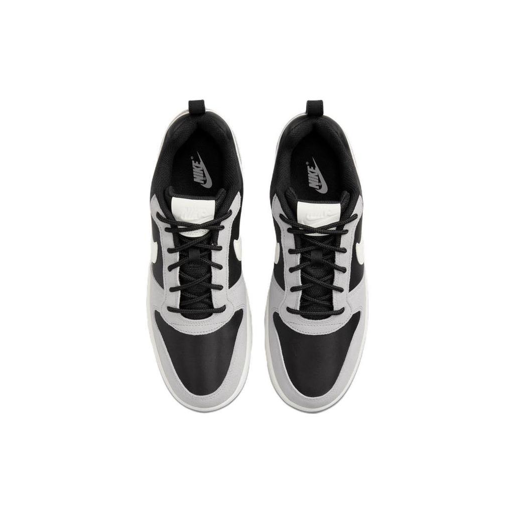 Nike Court Borough Low Premium 'Black Grey Sail' (Unisex) Black / Sail / Matte Silver Skateboard Shoes 844881 005