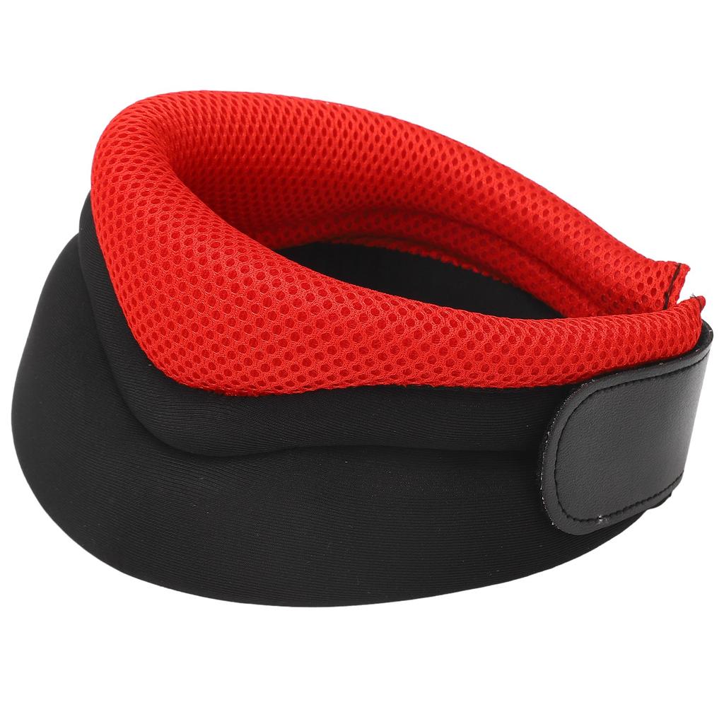 Neck Support Brace Breathable Sponge High Elasticity Prevent Forward Head Posture Cervical Collar for Office Study Red