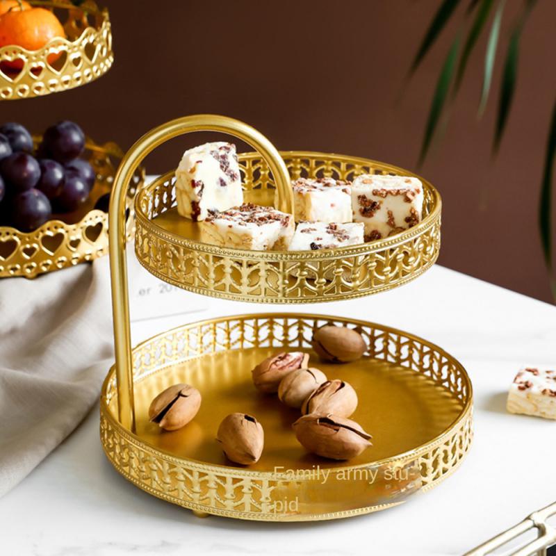 Fruit Tray Support Stability Will Not Damage The Desktop European Light Luxury Texture Open Three-dimensional Storage Design
