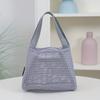 Stylish Mesh Handbag, Handbag, Makeup Pouch, Toiletry Bag, Swim Storage Bag, Suitable for Beach Vacation, Cosmetic Organizer, Casual Travel
