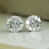 Classic 4 Claws Cubic Zirconia Women Earrings Crystal CZ Stone Minimalist Ear Stud Luxury Wedding Eternity Jewelry 2021