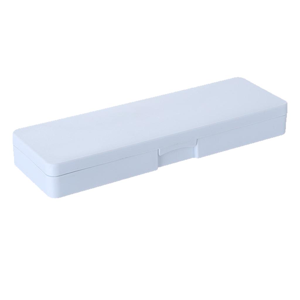Plastic Pencil Case Snap Closure Lightweight Portable Simple Design Pen Box for Students Stationery