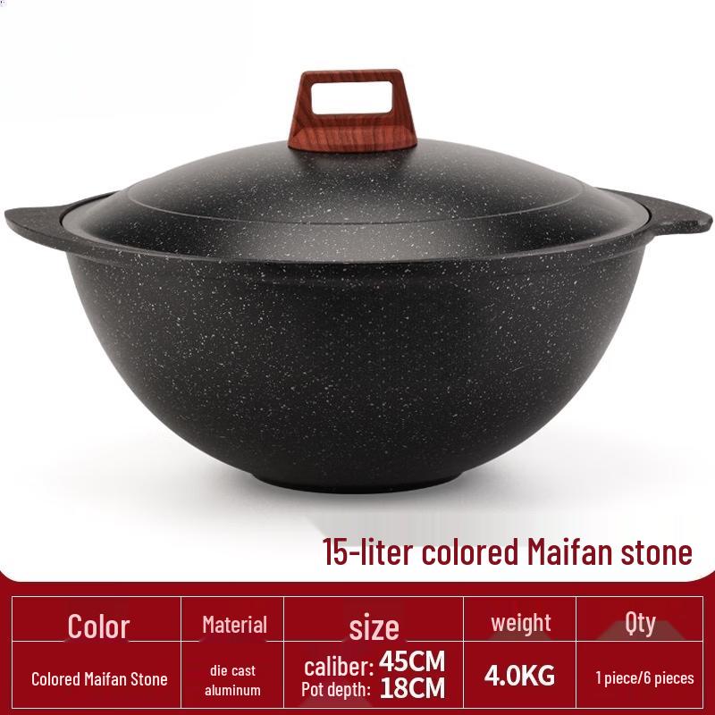 ZISIZ 15L Colorful Maifan Stone Stew Pot