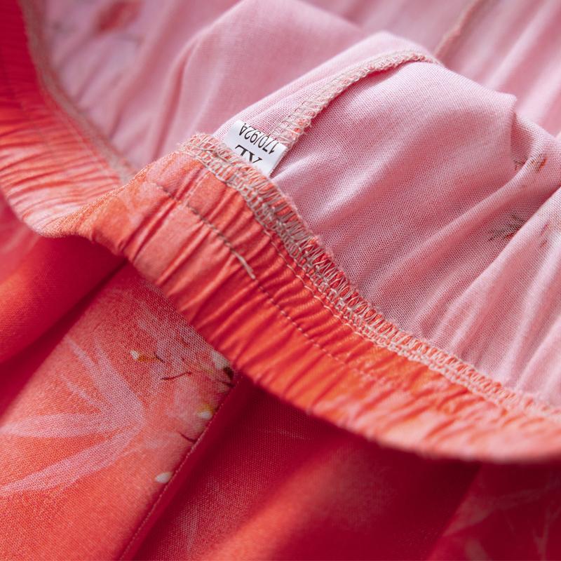 Elegante 2-teilige Sets Damen Sommerkleidung Vintage Lockerer Druck Übergröße Hosenanzüge