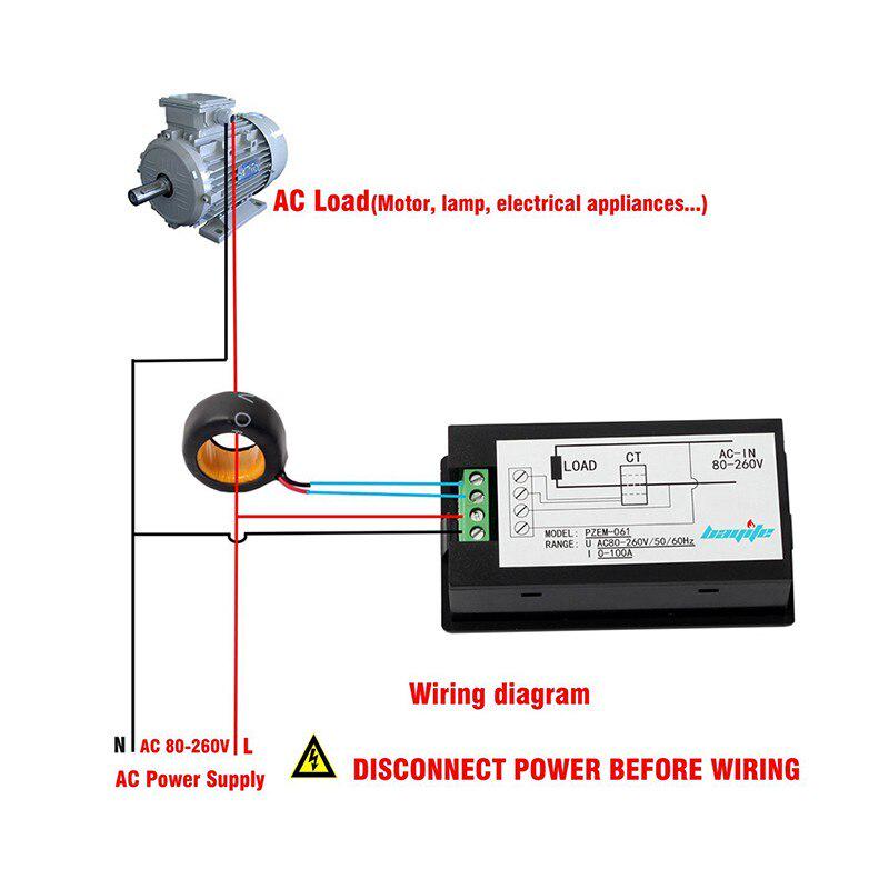 ALLPOWERS Battery Voltage Tester Monitor Digital Multimeter AC 80-260V 100A Voltage Amperage Power Energy Meter AC Volt Amp Tester Voltmeter Ammeter Watt Meter ALLPOWERS Battery Voltage Tester Monitor Digital Multimeter AC 80-260V 100A Voltage Amperage Power Energy Meter AC Volt Amp Tester Voltmeter Ammeter Watt Meter