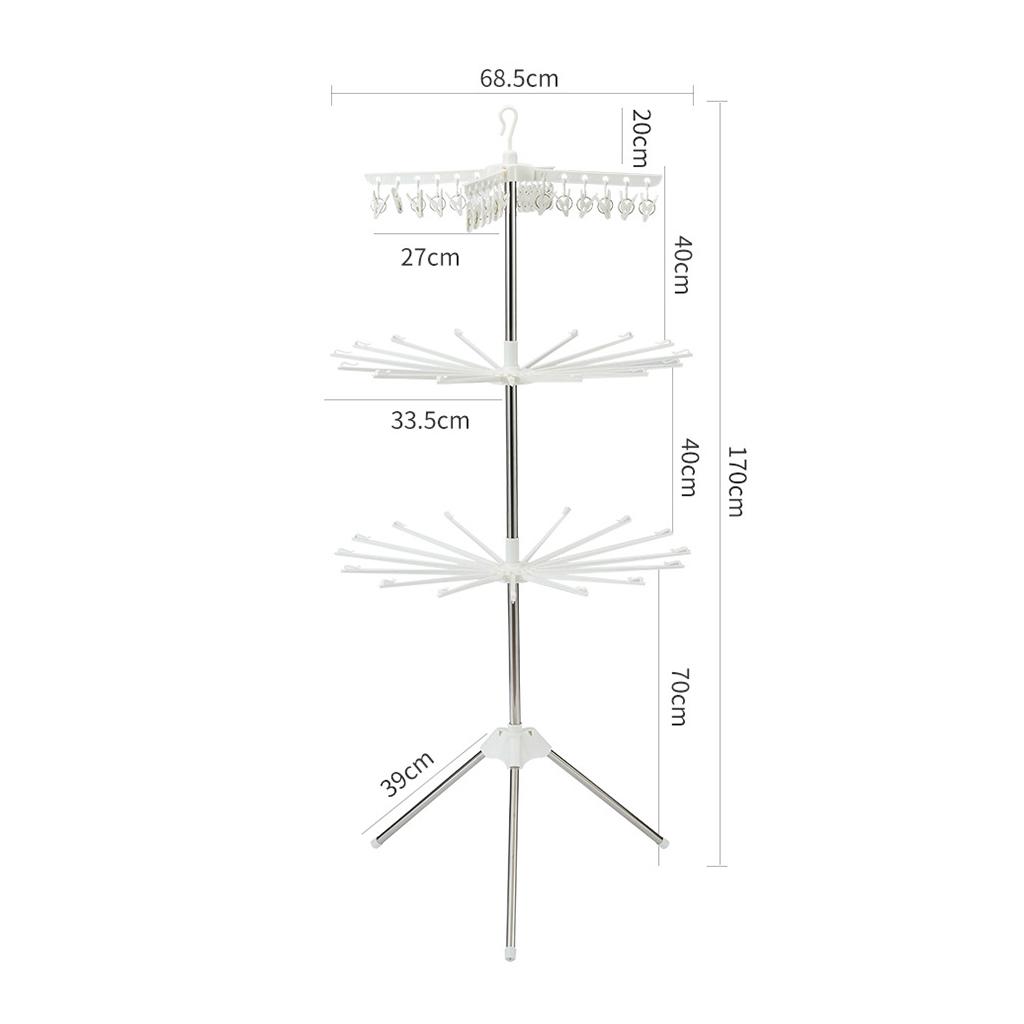 Collapsible Clothes Drying Rack , Stainless Steel Hanging Rods, Use