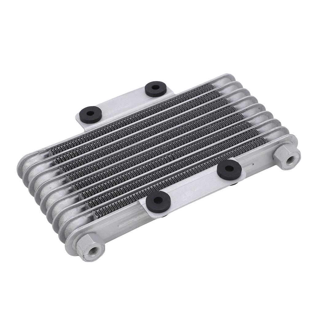8 Row Motorcycle Oil Radiator Silver 125ml Low Wear Strong Power Fit For GY6 125CC‑250CC Motocross ATV
