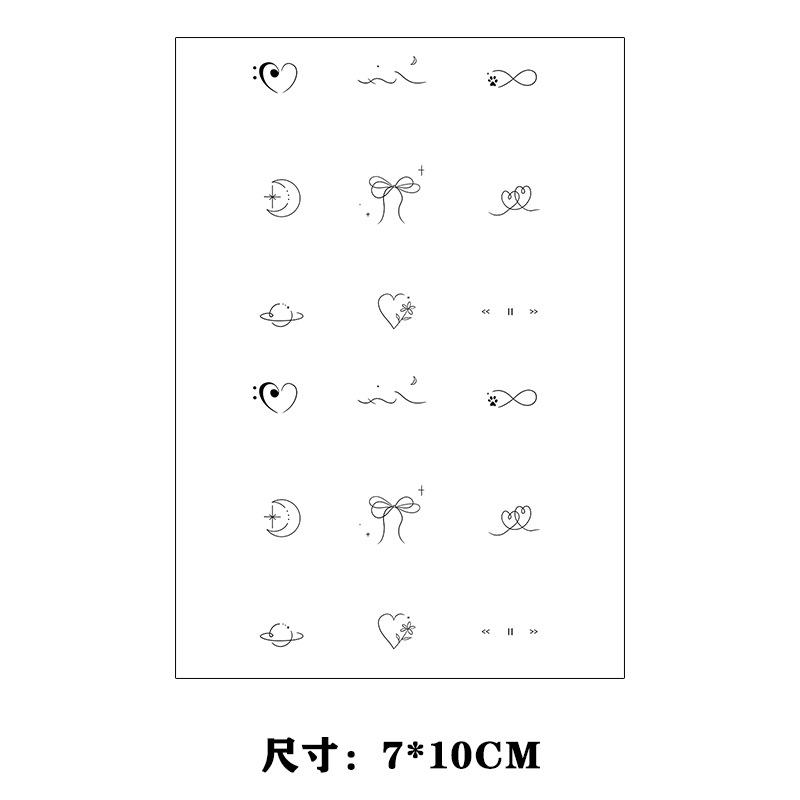 Love Digital Panda Smiley Face Cat Claw Finger Small Picture Disposable Temporary Tattoo Sticker