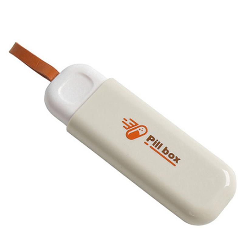 

Органайзер для таблеток с 3 сетками, мини-легкий для переноски, карманная маленькая коробка для таблеток для на открытом воздухе бежевый