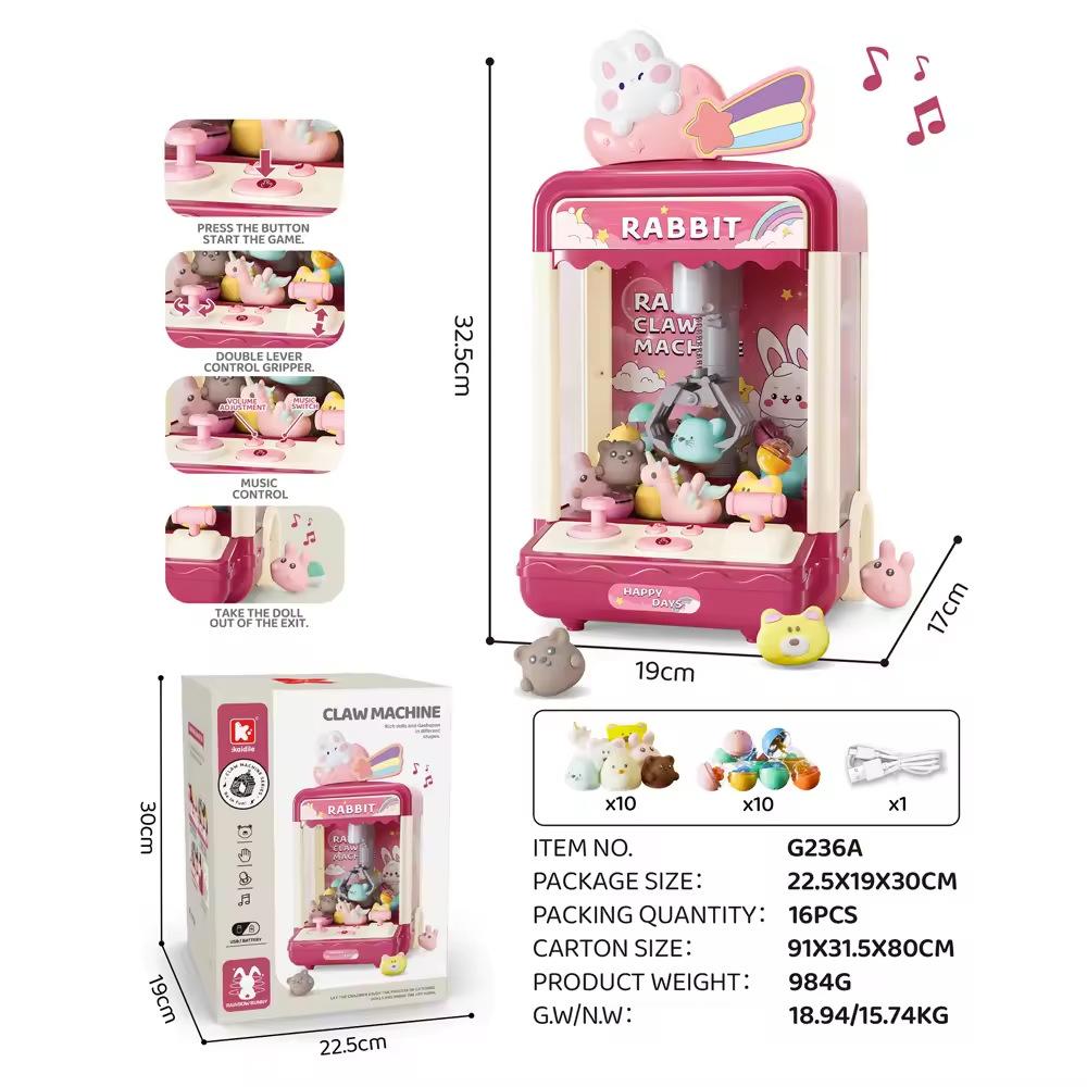 

Doll Grabbing Machine Large Children S Toy Clip Doll Egg Twisting Machine Girl Boy Mini Household Birthday Gift
