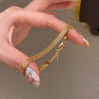 2026 Light Luxury Milanese Strap Bracelet Vintage Simple Niche Design Sense Ribbon Bracelet
