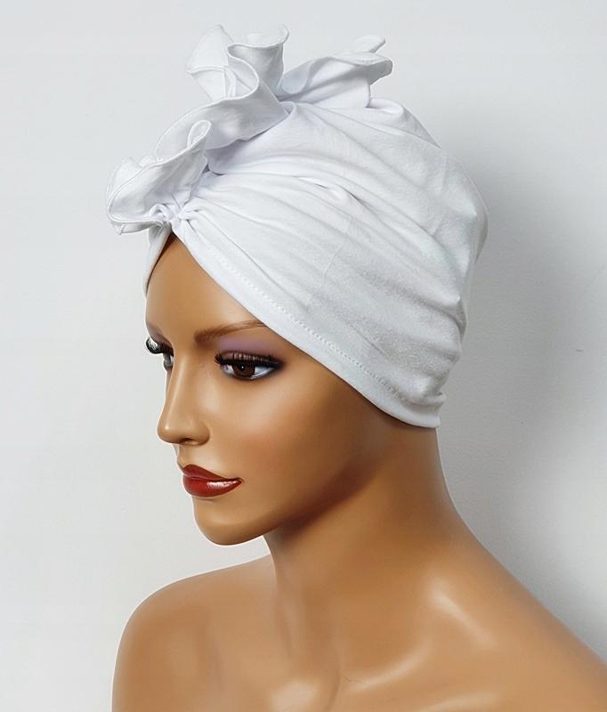 Turban Luba Fashionable Ruffled Cap Without Pattern Even After Chemotherapy