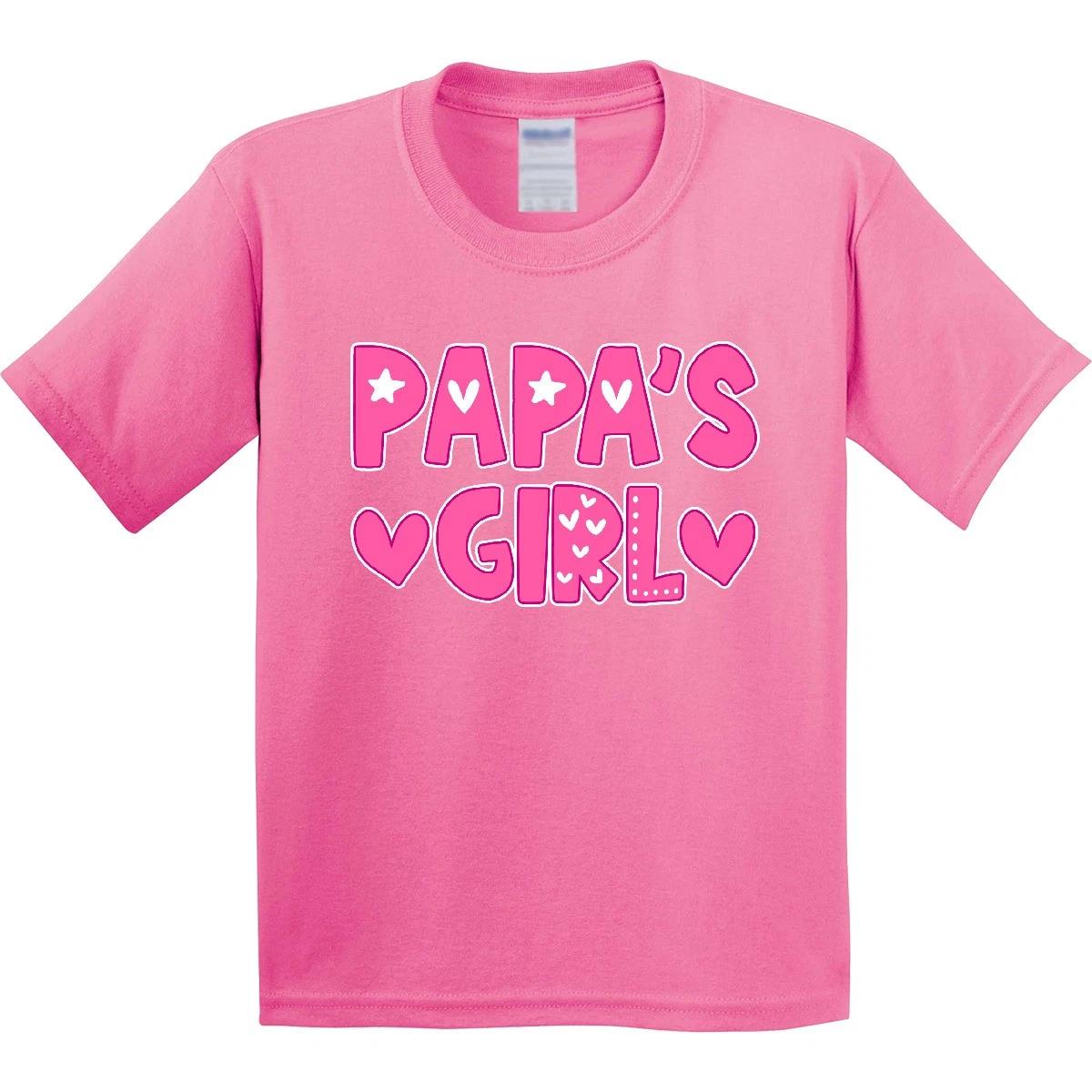 Inktastic Papa s Girl Gift Youth kids boys T-Shirt Family Girls Papa Grandpa Daddy Father 150