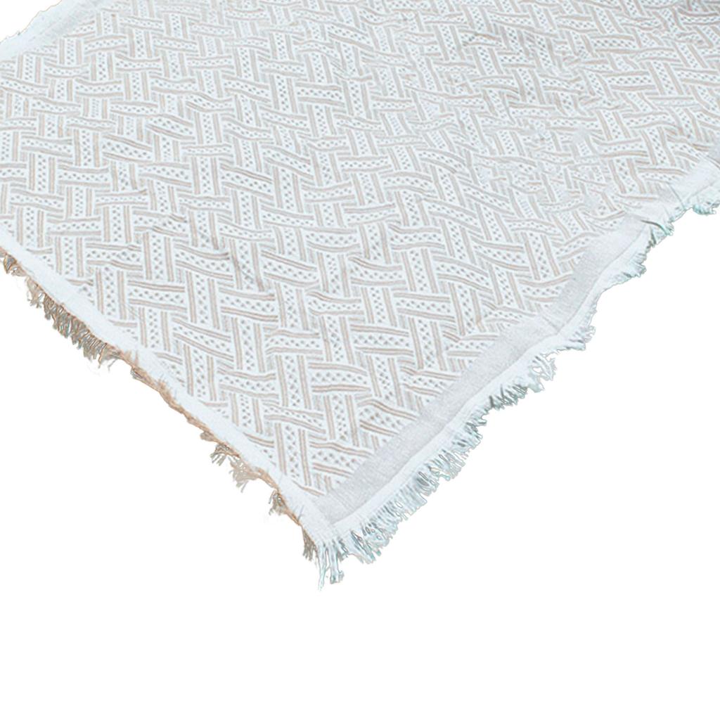 Outdoor Picnic Blanket with Fringe Cotton Soft Comfortable Simple Style for Camping Beach 180x130