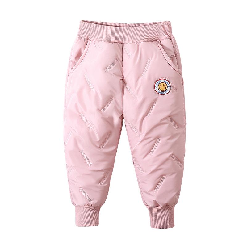 Kids' Winter Windproof Velvet-Lined Cotton Pants