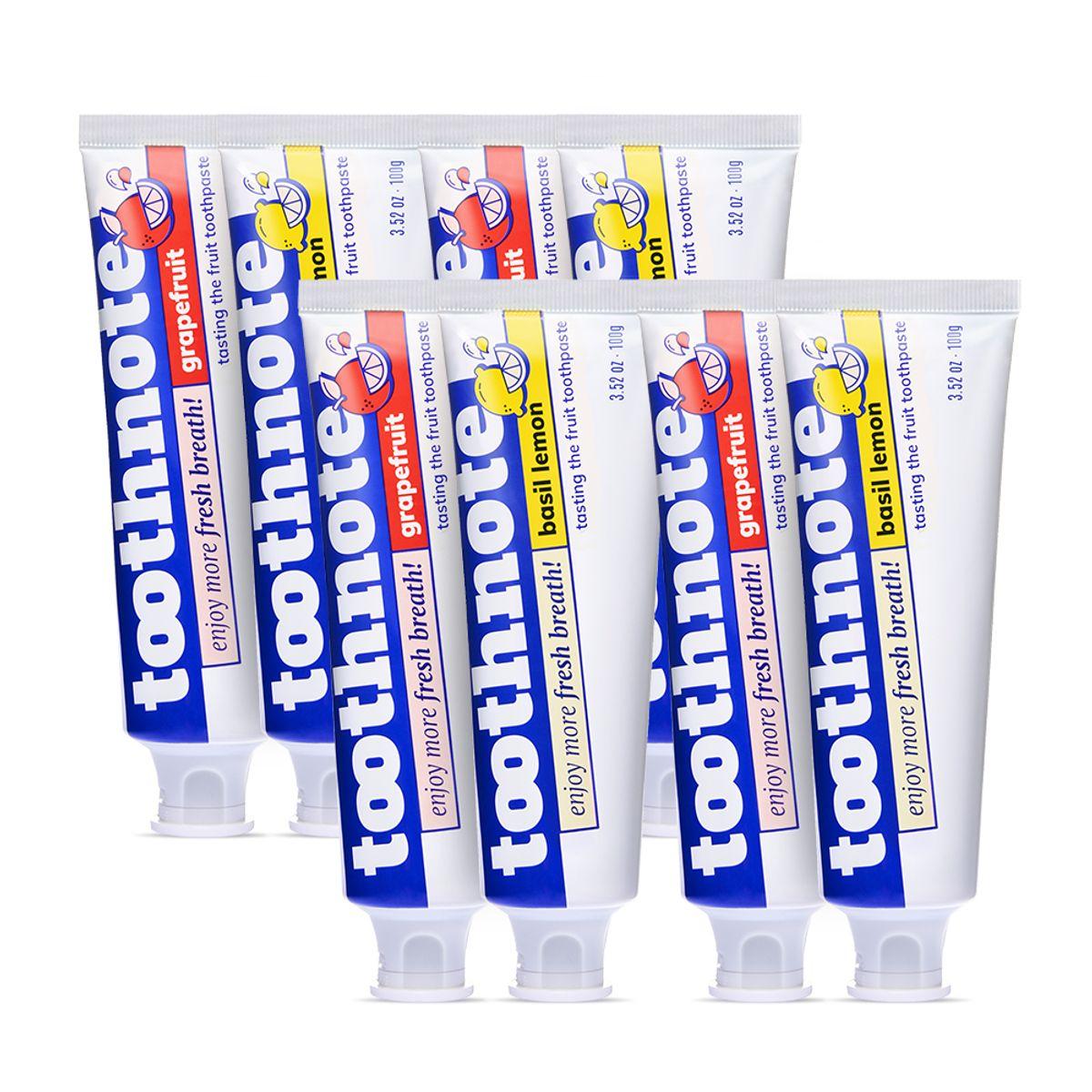 Moisture Therapy Toothpaste 2-Piece Set (Basil Lemon 4 + Grapefruit 4)