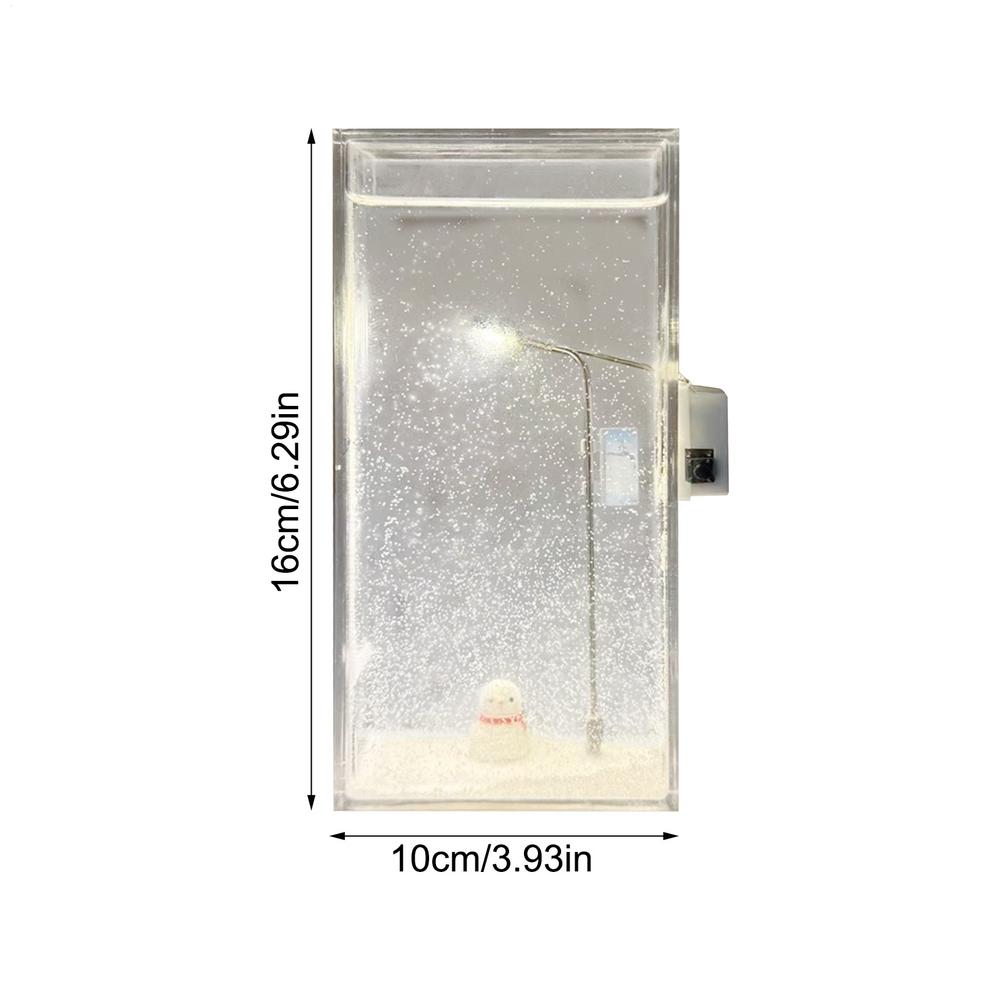Snow Scene Night Light Desk Light DIY Christmas Crafts Snowman Snowy Night Lamp Home Decor Arts Crafts Night Street Lamps