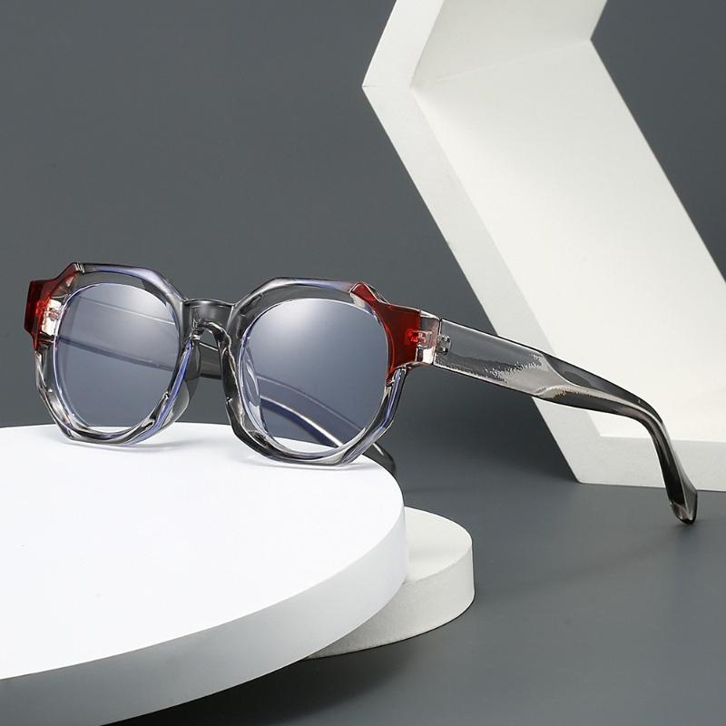 Men's Irregular Anti-blue Light Presbyopia Glasses Fashionable Polygonal Luxury Designer Eyeglasses Comfortable Eye Protection