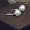 Sweet Women S925 Silver Shell Pearl Elegant Ear Studs Jewelry Drop Earrings Fashion