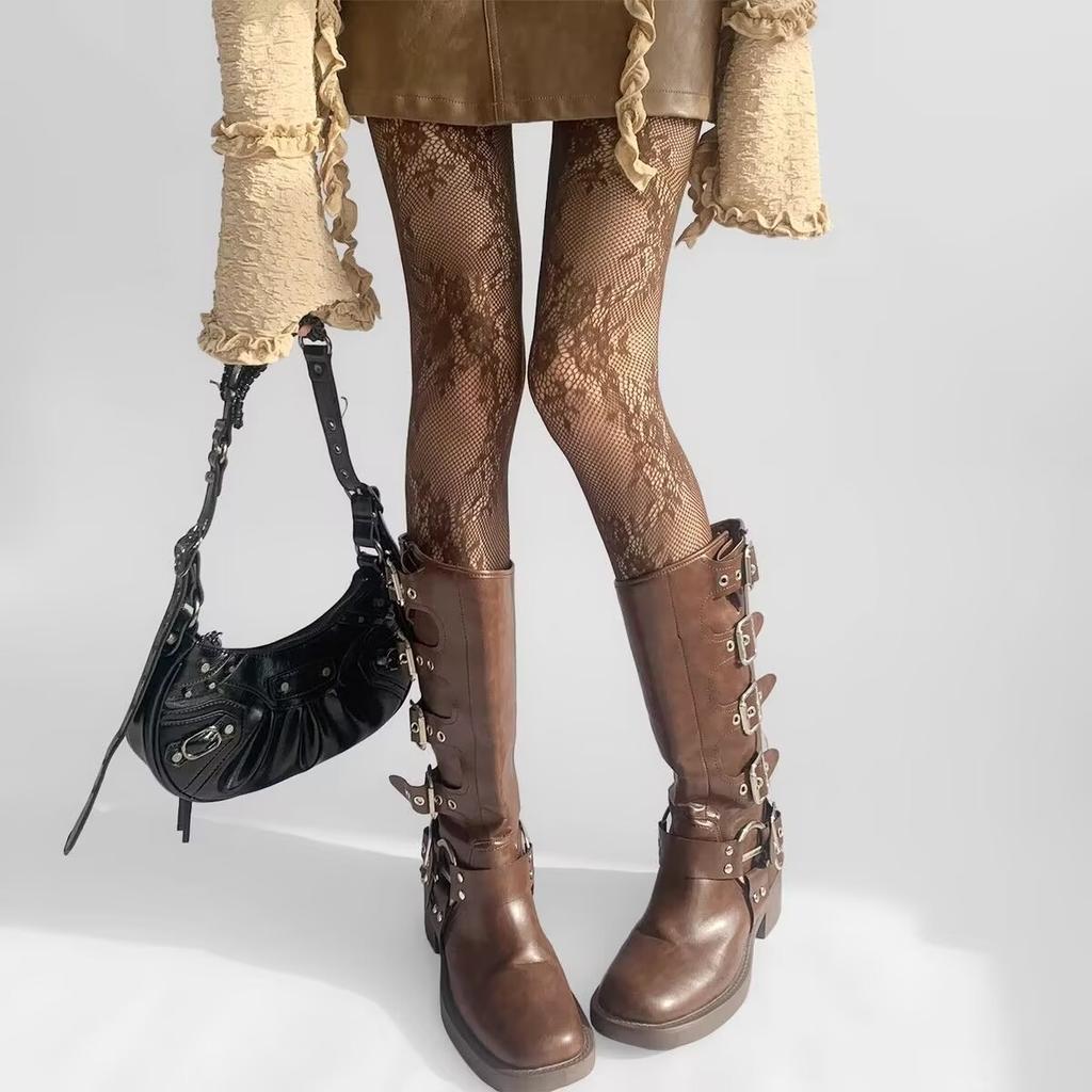 Slimming tights with retro patterns, versatile thin tights for hot girls