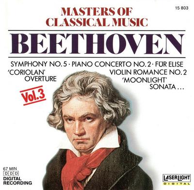 CD LUDWIG VAN BEETHOVEN - Masters Of Classical Music, Vol.3:  15803 LaserLight Digi 1988 US Classical Used