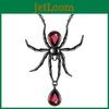 Trendy Halloween Themed Spider Pendant Necklace Stylish Alloy Chain For Women