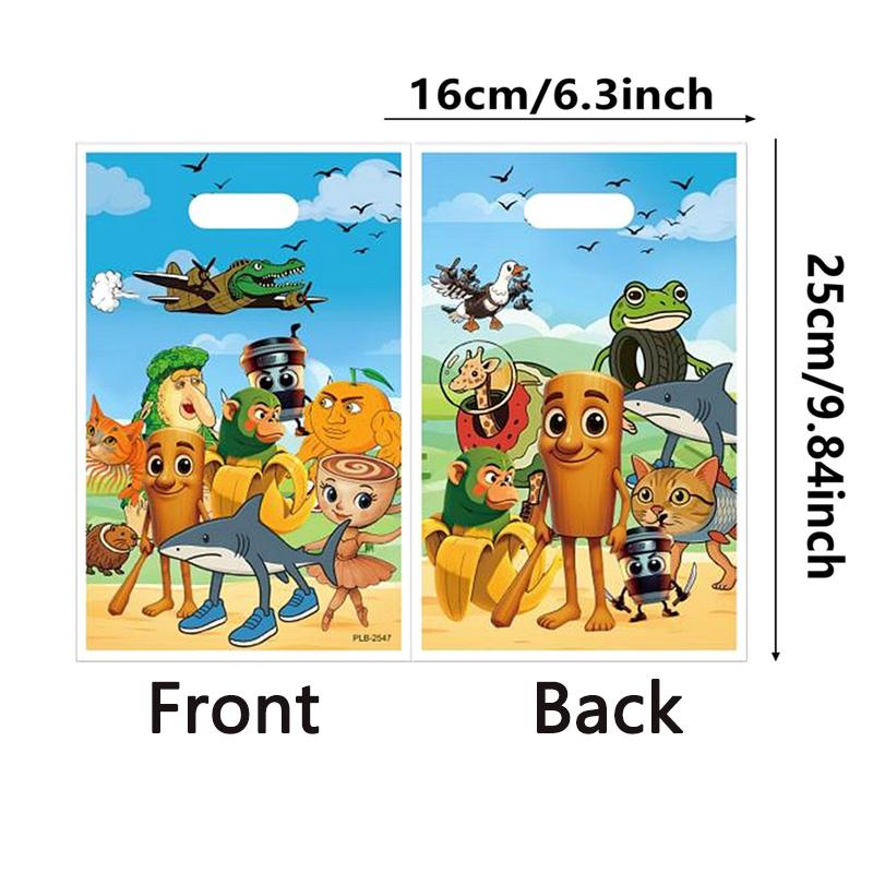 1030 Pcs Gift Bag Italian Brainrot Tung Tung Sahur Ballerina Cappucc Birthday Gift Bags Children Handheld Decorative Bag