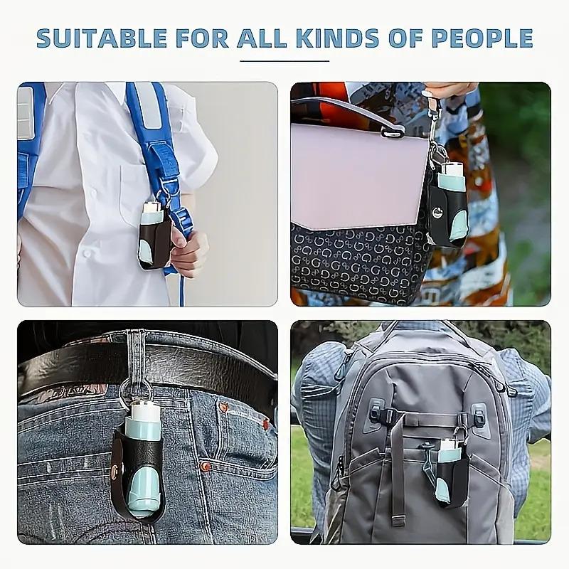 PU Storage Bag Spray Cough Inhaler Holder Storage Bag Adult Children Carry-on Medicine Bottle Storage Holster Organizador