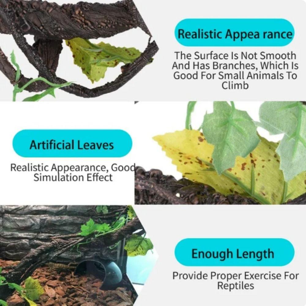 Flexible Plastic Jungle Vines Branches Simulation Jungle Climbing Branches  Bearded Dragon