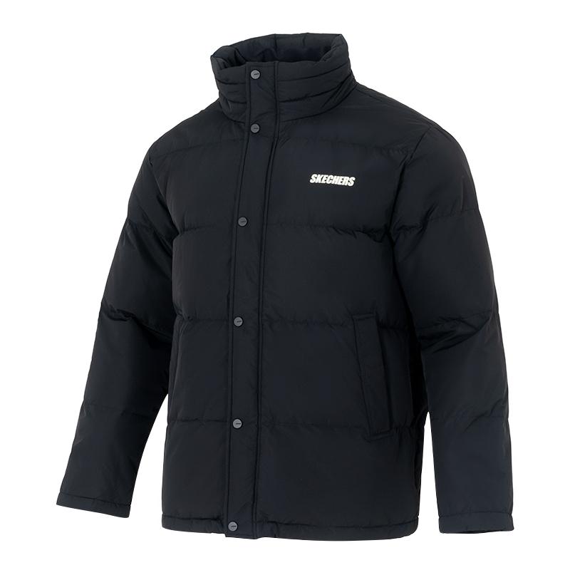Skechers Lightweight Down Jacket With Stand Collar Design Men outerwear L424M198-002K S
