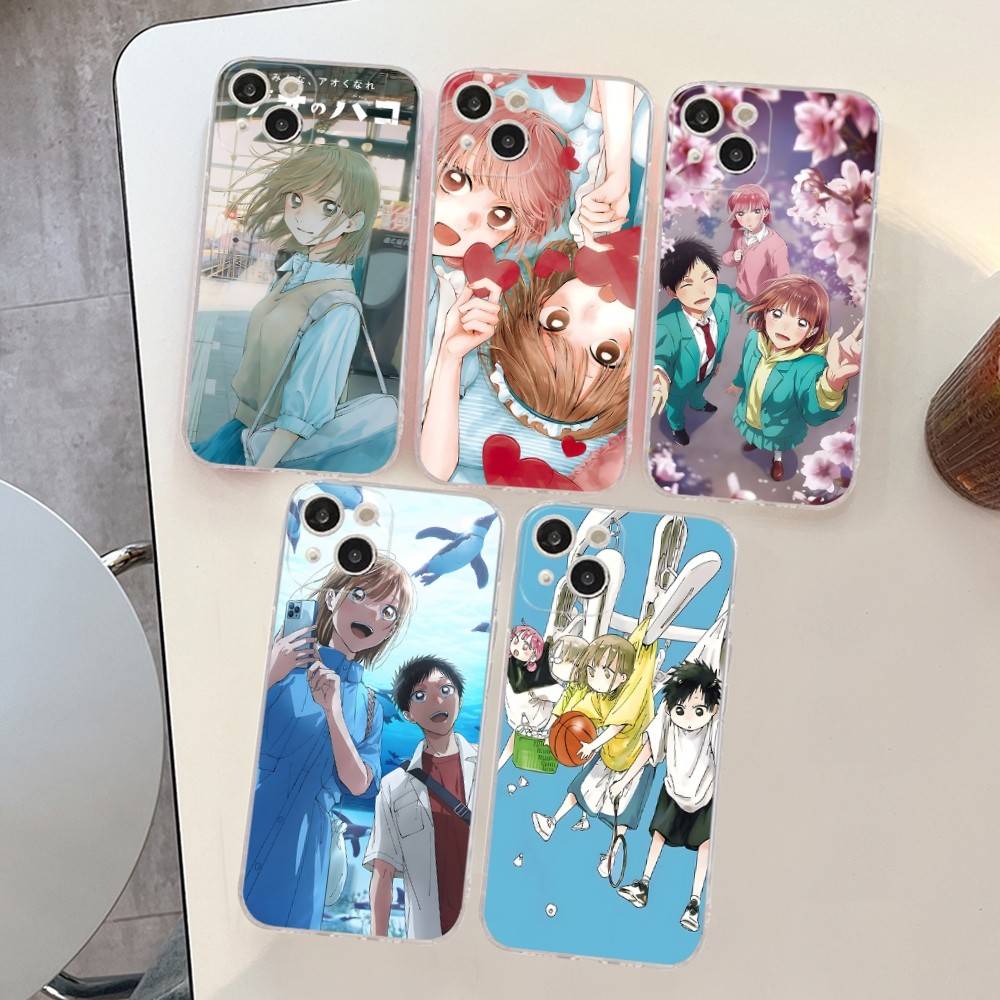 Anime B-Blue Box Phone Case For iPhone 17 16 14 11 12 13 15 Pro Max 14 Plus 17 Air Cover