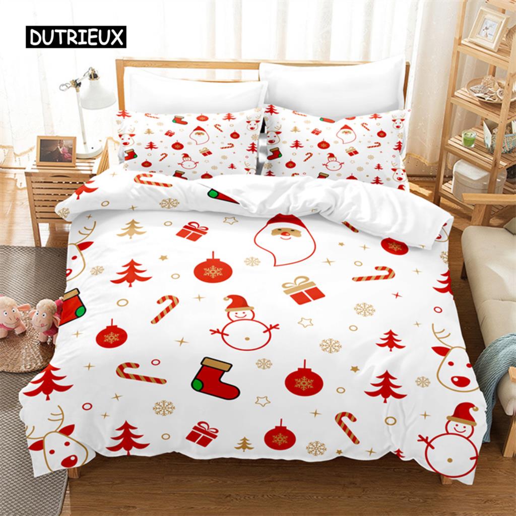 Christmas Snowman, Tree Bedding Set Duvet Cover Set 3d Bedding Digital Printing Bed Linen Queen Size Bedding Set Fashion Design