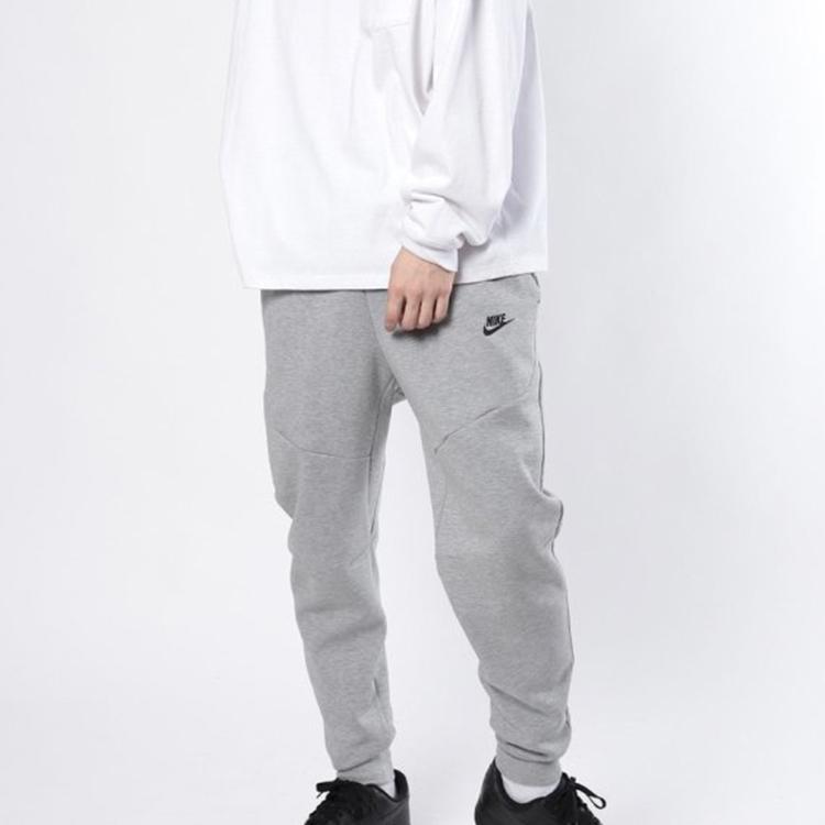 Nike Sportovní tepláky Tech Fleece (Velikost Asie) Tmavě šedý melír Pánská streetwearová CU4496-063