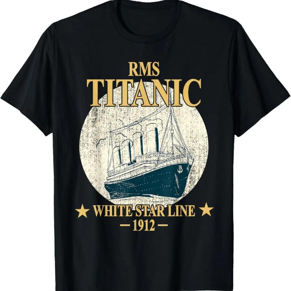 

RMS ТИТАНИК White Star Line Круизный лайнер 1912 Мальчики Девочки Детская футболка XXXXXL чёрный